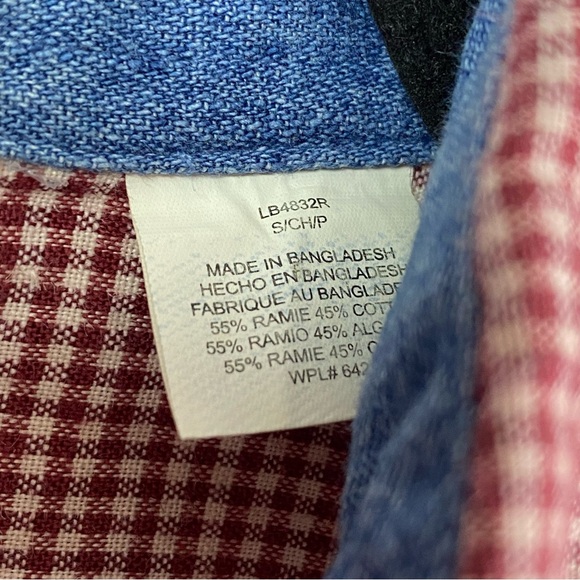 Vintage Wrangler Blues Red White Check Plaid Star Button Up Long Sleeve Shirt Sm - Picture 5 of 7